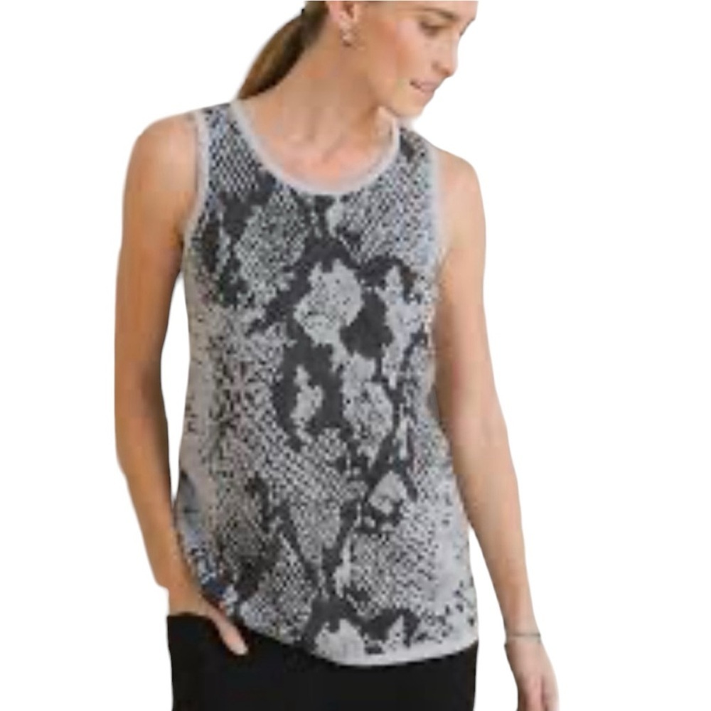 Chico’s Snake Print Knit Blouse